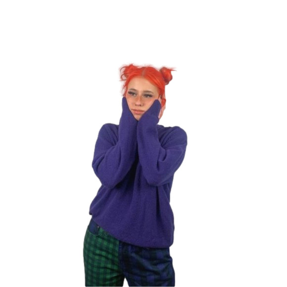 HOST PICK Blue  Harbour Purple Extra Fine Lambswool Sweater - Picture 1 of 8